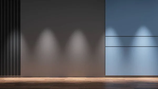 Порожня Внутрішня Стіна Освітлена Прожекторами Візуалізація — стокове фото