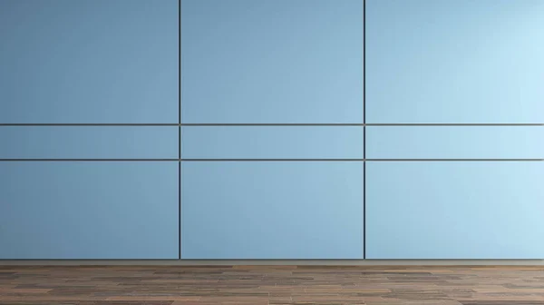 Порожня Кімната Сучасна Блакитна Стіна Абстрактний Архітектурний Інтер Візуалізація — стокове фото