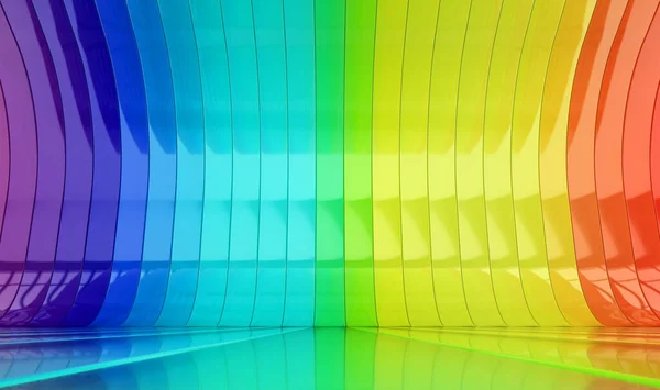 空のLgbtq虹の縞模様の背景 3Dレンダリング — ストック写真