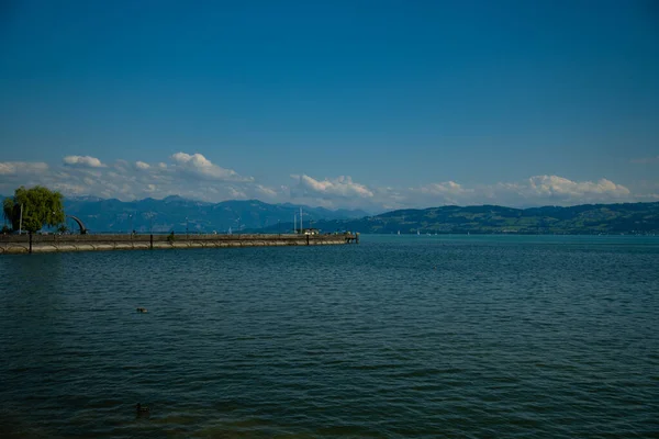 Lago Constanza Gran Lago Montañas Alpes Verano Montañas — Foto de Stock