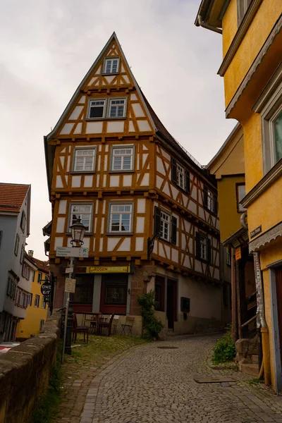Esslingen Stare Miasto Widok Miasto Widok Miasto Niemki Lato Centrum — Zdjęcie stockowe