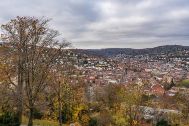 Stuttgart, Alb, sonbahar manzarası çok güzel. Renkli renkler. Almanya.