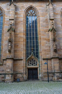 Erfurt, old town, Erfurt Cathedral. Fragments of Erfurt Cathedral.