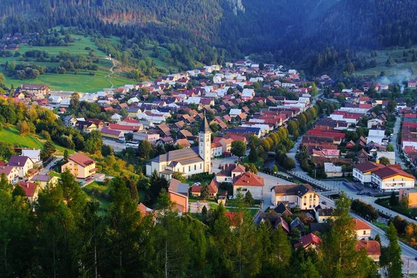 Terchova Village Zilina Region Slovakia View Hill Village Obrazek Stockowy