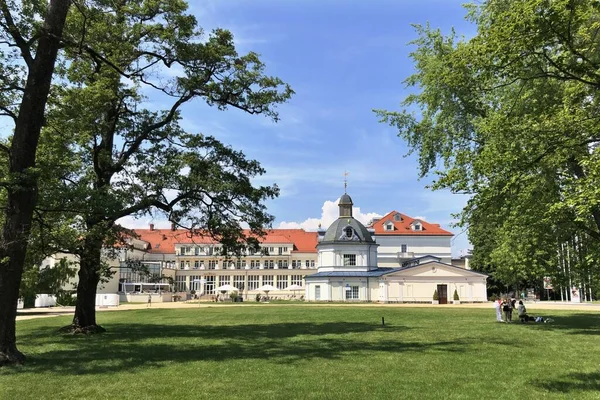 Turcianske Teplice Slovaquie Juin 2023 Bâtiment Historique Hôtel Spa Bleu — Photo
