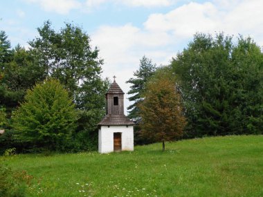 Eski ahşap çan kulesi, Martin, Slovakya 'da açık hava müzesi.