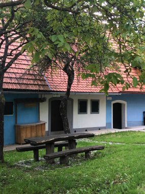 Sebechleby, Slovakya, 22 Mayıs 23023: Geleneksel tarihi üzüm bağı evleri, Star Hora koruma alanı.