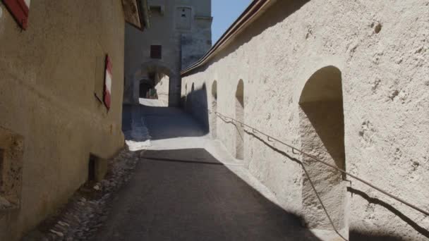 Hohenwerfen Φρούριο Όμορφη Θέα Στο Βουνό Υψηλής Ποιότητας Πλάνα — Αρχείο Βίντεο