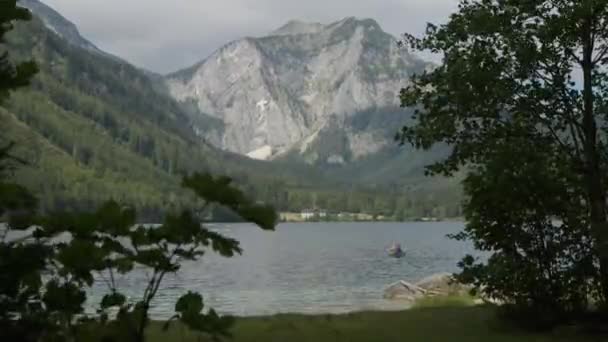 Magnifique Vue Sur Montagne Alpine Lac Langbathsee Haute Autriche Images — Video