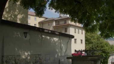 Salzburg Nonnberg manastırı yan manzaralı. Yüksek kalite 4k görüntü