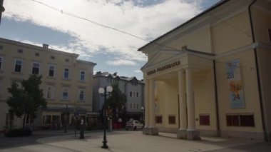 Tarihi Lehar sineması olan kötü Ischl şehri. Yüksek kalite 4k görüntü