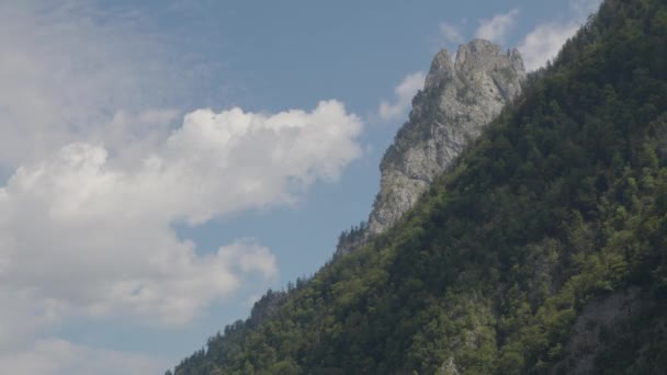 Vrchol Erlakogel Jezera Traunsee Horním Rakousku Vysoce Kvalitní Záběry — Stock video