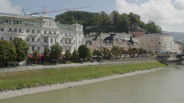 ザルツブルクの有名なホテル 高品質4K映像 — ストック動画