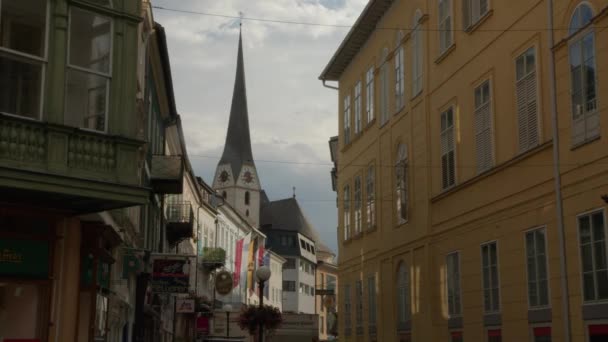 Bad Ischl Yukarı Avusturya Nın Merkezindeki Sokak Yüksek Kalite Görüntü — Stok video