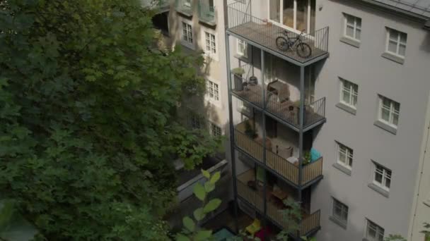 Balcones Casa Residencial Vista Desde Arriba Imágenes Alta Calidad — Vídeo de stock