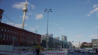 Berlin belediye binası ve radyo kulesi. Yüksek kalite 4k görüntü