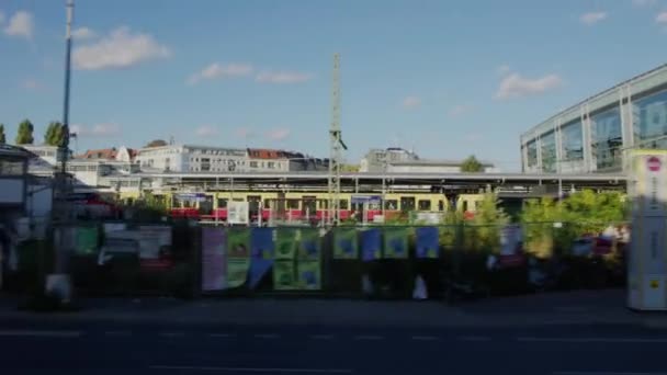 Berlin Ostkreuz Doğu Tren Istasyonu Yüksek Kalite Görüntü — Stok video