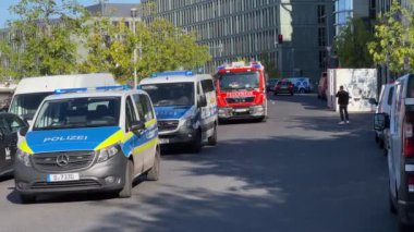 Polis ve itfaiye operasyonu. Yüksek kalite 4k görüntü