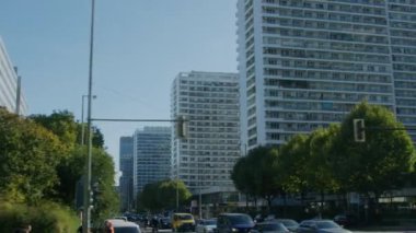 Berlin 'deki konutlar ve caddeler. Yüksek kalite 4k görüntü