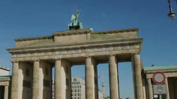 Conduite Par Porte Brandebourg Berlin Images Haute Qualité — Video
