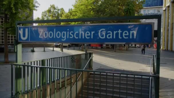 Berlins Tunnelbanestation Zoologischer Garten Högkvalitativ Film — Stockvideo