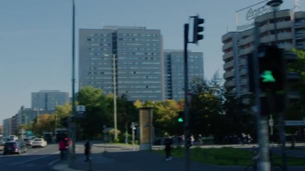 Obytné Budovy Ulice Berlíně Vysoce Kvalitní Záběry — Stock video