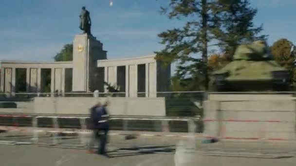 Peringatan Veteran Perang Rusia Berlin Rekaman Berkualitas Tinggi — Stok Video