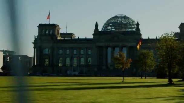 Berlín Reichstag Sede Del Parlamento Alemán Imágenes Alta Calidad — Vídeos de Stock