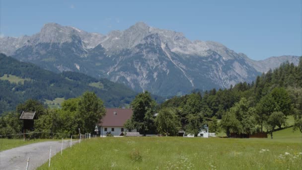 Hermoso Paisaje Montaña Cerca Hochkoenig Salzburgo Imágenes Alta Calidad — Vídeos de Stock
