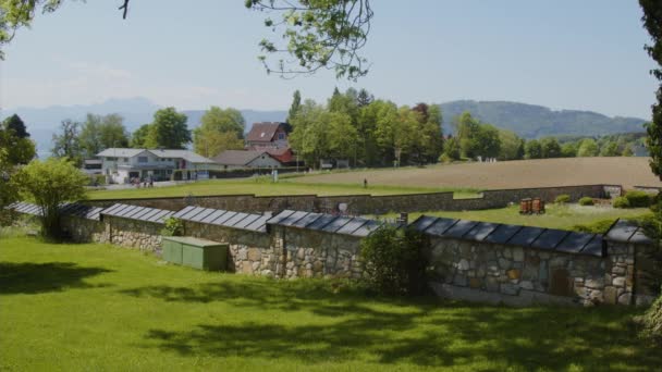 Mooie Begraafplaats Zomer Salzkammergut Opper Oostenrijk Hoge Kwaliteit Beeldmateriaal — Stockvideo