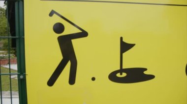 Yazın minyatür golf sahası. Yüksek kalite 4k görüntü