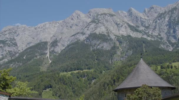 Beautiful Medieval Castle Hohenwerfen Salzburg Austria High Quality Footage — Stock Video