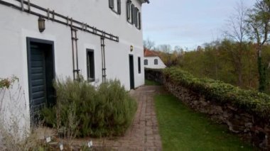 Styria 'daki Herberstein Rönesans Kalesi ve Sarayı. Yüksek kalite 4k görüntü