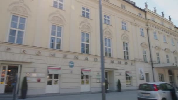 Utcai Jelenet Linz Upper Austria Sétányon Kiváló Minőségű Felvételek — Stock videók