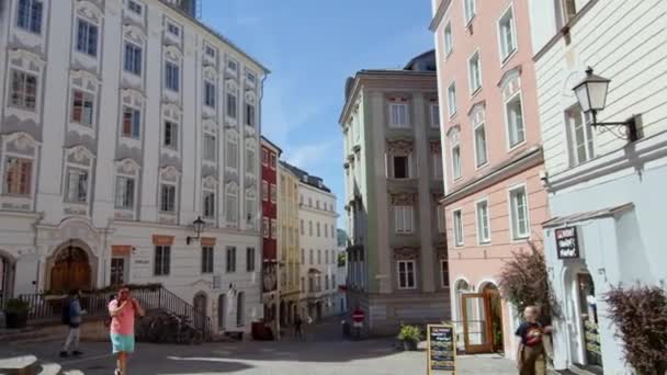 Linz Altstadt Centro Storico Della Città Filmati Alta Qualità — Video Stock