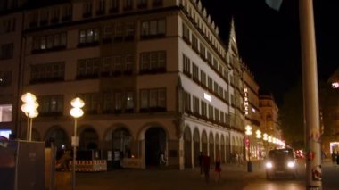 Frauenkirche Münih Bavyera geceleri. Yüksek kalite 4k görüntü