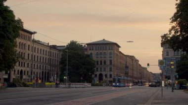 Hükümetin Maximilianstrasse bölgesinde Münih zaman aşımı. Yüksek kalite 4k görüntü