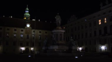 Ulusal kütüphanesi olan Viyana Heldenplatz. Yüksek kalite 4k görüntü