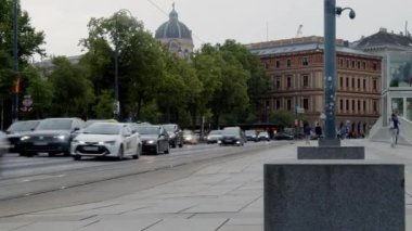Trafikteki Viyana Halkası 'nın zaman aşımı. Yüksek kalite 4k görüntü