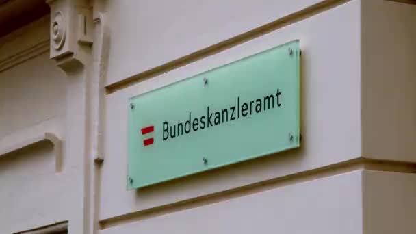 Fasada Austriackiej Kancelarii Federalnej Ballhausplatz Wiedniu Wysokiej Jakości Materiał — Wideo stockowe