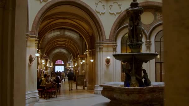 Historic Palais Ferstel Vienna Austria High Quality Footage — Stock Video