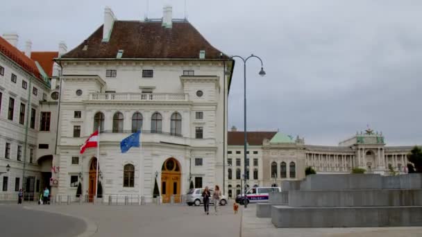 Rezydencja Prezydencka Pałacu Hofburg Wiedniu Wysokiej Jakości Materiał — Wideo stockowe