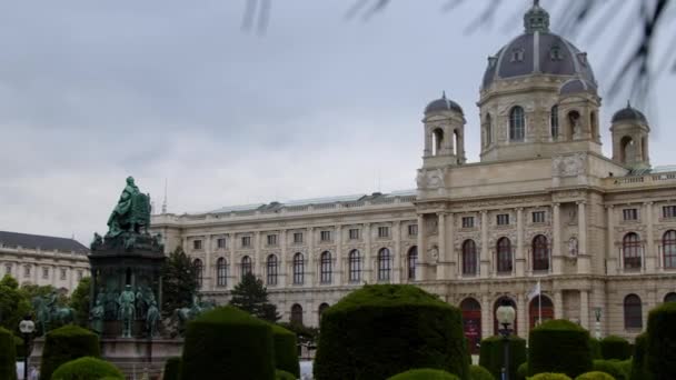 Centro Viena Com Museu Arte Histórica Imagens Alta Qualidade — Vídeo de Stock
