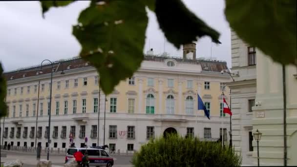Kancelaria Federalna Austrii Ballhausplatz Hofburg Wiedeń Wysokiej Jakości Materiał — Wideo stockowe