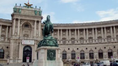 Viyana Heldenplatz Ulusal Kütüphanesi. Yüksek kalite 4k görüntü