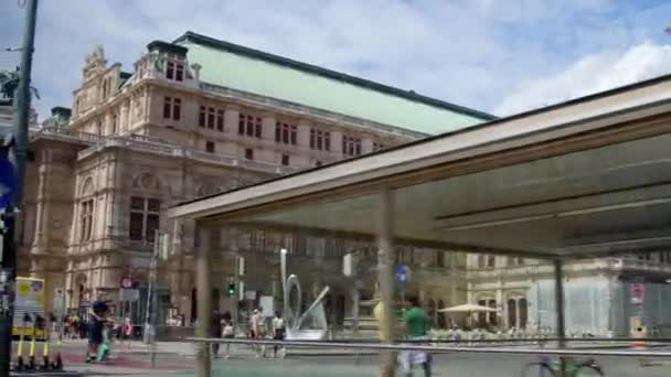 Ópera Estatal Viena Pasar Tranvía Imágenes Alta Calidad — Vídeo de stock