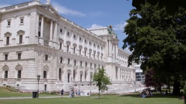 Kerajaan Hofburg Vienna Dengan Burggarten Rekaman Berkualitas Tinggi — Stok Video