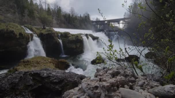 Timelapse Das Cascatas Traunfall Alta Áustria Imagens Alta Qualidade — Vídeo de Stock