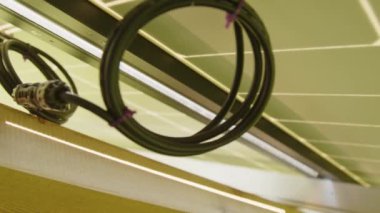 Fotovoltaik sistemin fişi. Yüksek kalite 4k görüntü