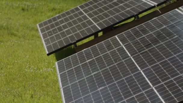 Painéis Fotovoltaicos Sol Lado Prado Imagens Alta Qualidade — Vídeo de Stock